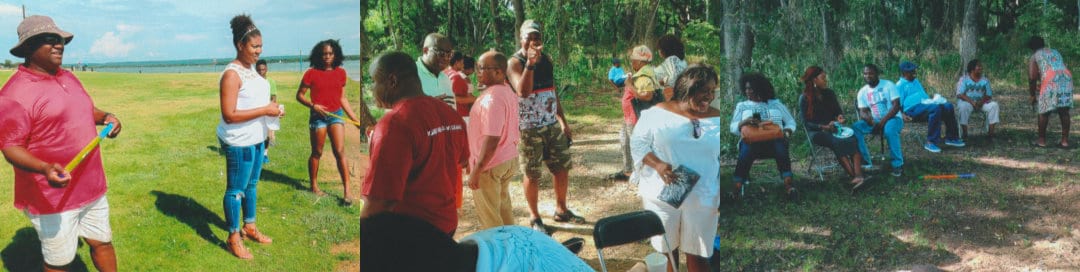 people playing and having a picnic